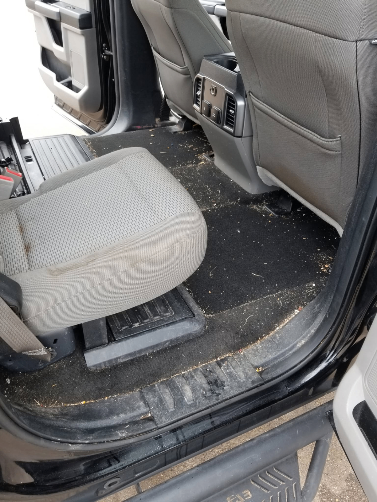 Truck interior before Every Little Detail service